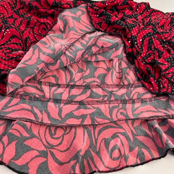 Lane Bryant Women's Dress Sequin Sparkle Red Black Sleeveless Ruched Collar - Picture 13 of 16